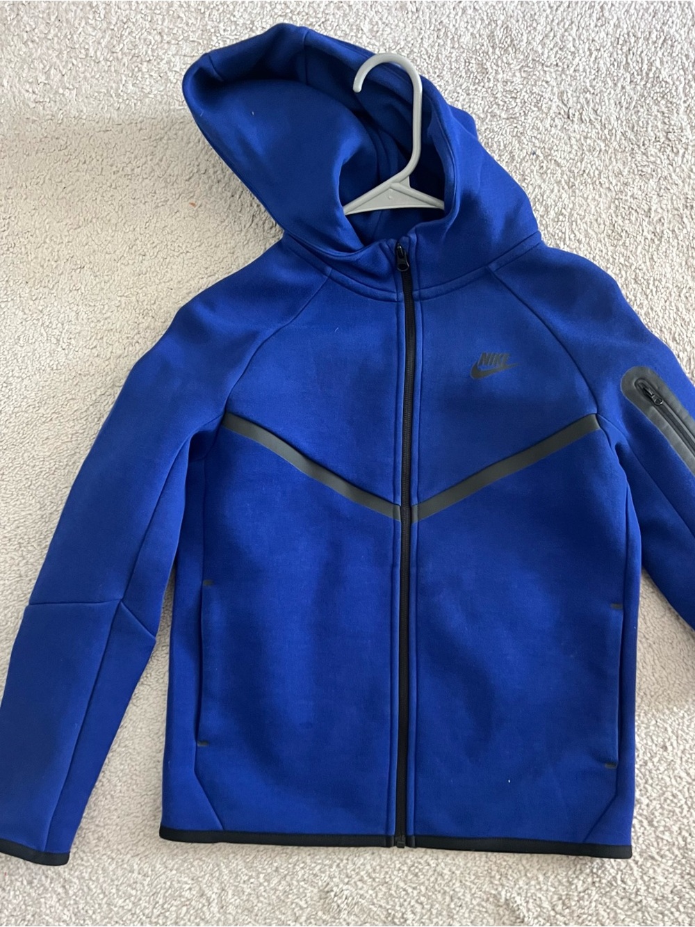 Nike Tech Blue Hoodie Boys Large Like New